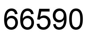 Number 66590 black image