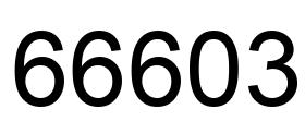 Número 66603 imagen negro