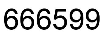 Number 666599 black image