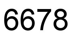 Number 6678 black image