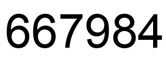 Number 667984 black image