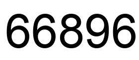 Number 66896 black image