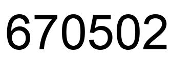 Number 670502 black image