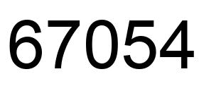 Number 67054 black image