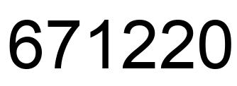 Number 671220 black image