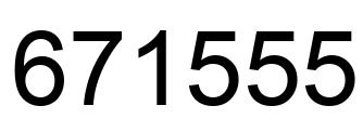 Number 671555 black image