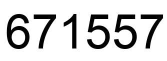 Number 671557 black image