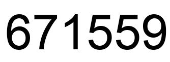 Number 671559 black image