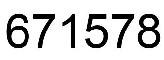 Number 671578 black image