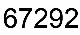 Number 67292 black image