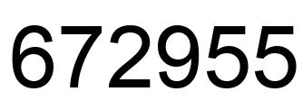 Número 672955 imagen negro