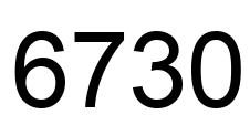 Number 6730 black image