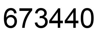 Number 673440 black image