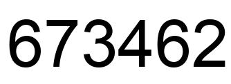 Number 673462 black image