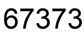 Number 67373 black image