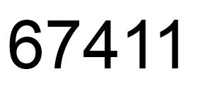 Number 67411 black image