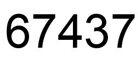 Número 67437 imagen negro