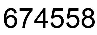 Número 674558 imagen negro