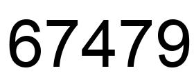 Número 67479 imagen negro