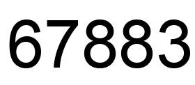 Number 67883 black image