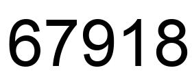 Number 67918 black image