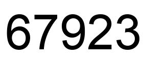 Number 67923 black image