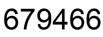Number 679466 black image