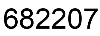 Number 682207 black image