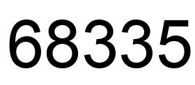 Number 68335 black image