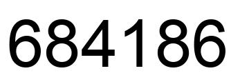 Number 684186 black image