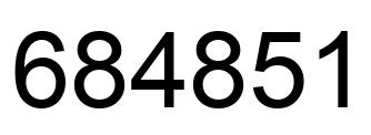 Number 684851 black image