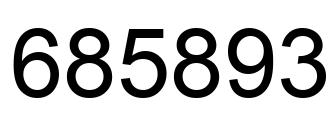 Number 685893 black image