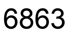 Number 6863 black image