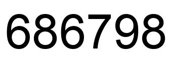Number 686798 black image