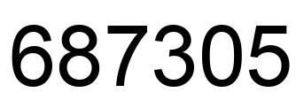 Number 687305 black image