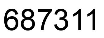 Número 687311 imagen negro
