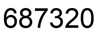Number 687320 black image