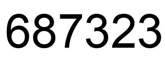 Número 687323 imagen negro