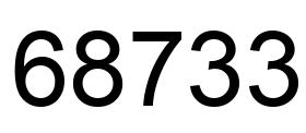 Number 68733 black image