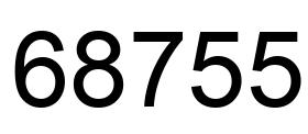 Number 68755 black image