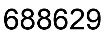 Number 688629 black image