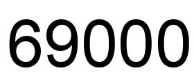 Number 69000 black image