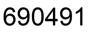 Number 690491 black image