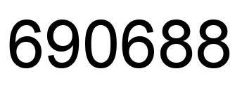 Number 690688 black image