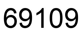 Number 69109 black image