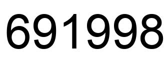 Número 691998 imagen negro