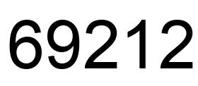 Number 69212 black image