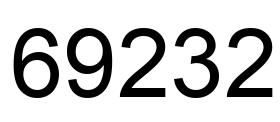 Number 69232 black image