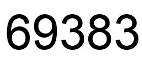 Number 69383 black image