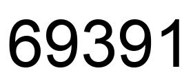 Number 69391 black image
